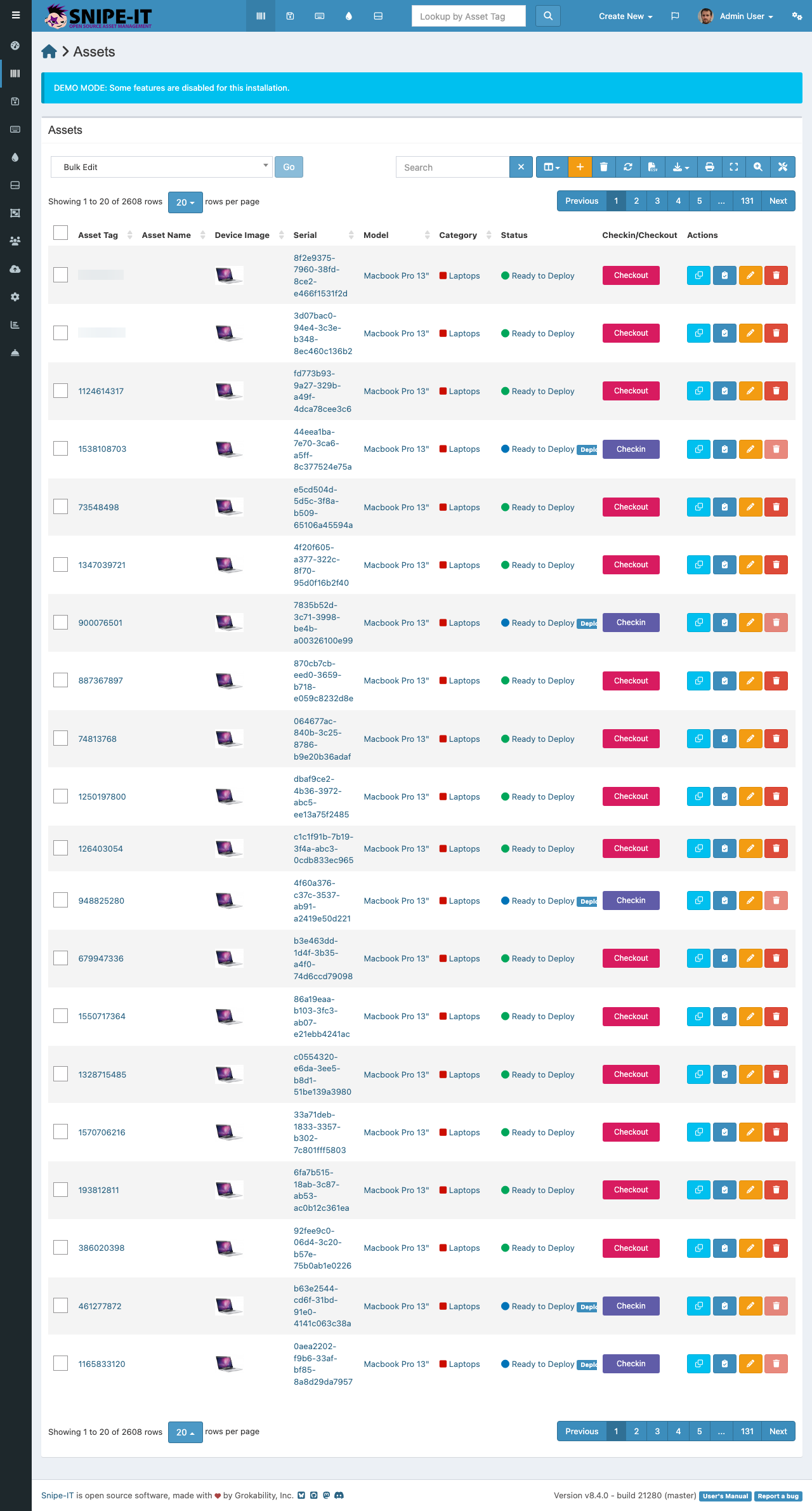Hardware Assets List