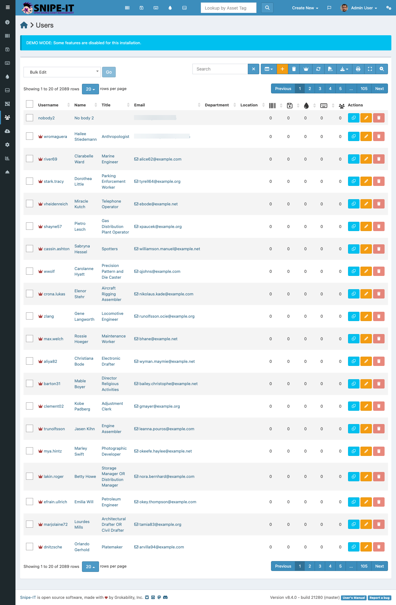 Users List